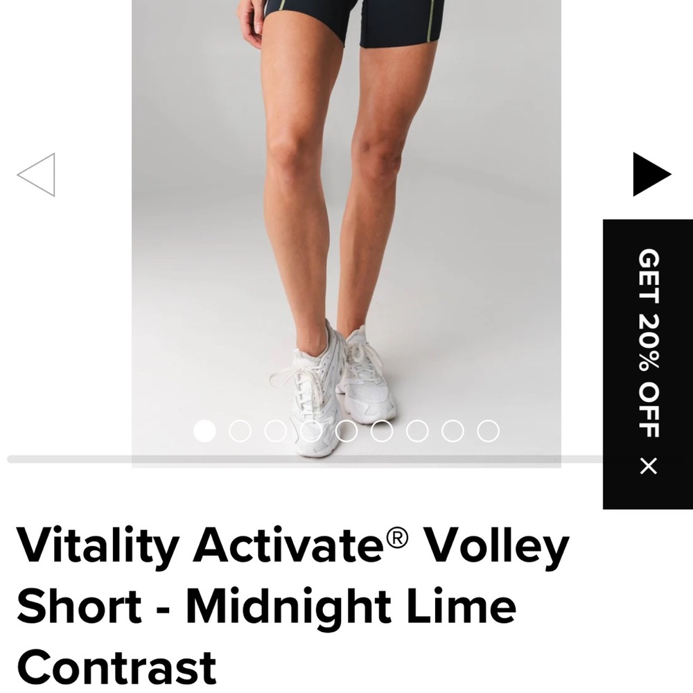 Vitality Activate® Women's Athletic Shorts - Black with Lime Accents